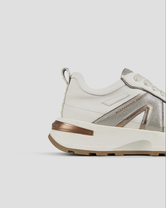 ALEXANDER SMITH Sneakers LIVERPOOL DONNA ASBCLPW2174FSV Off White Silver
