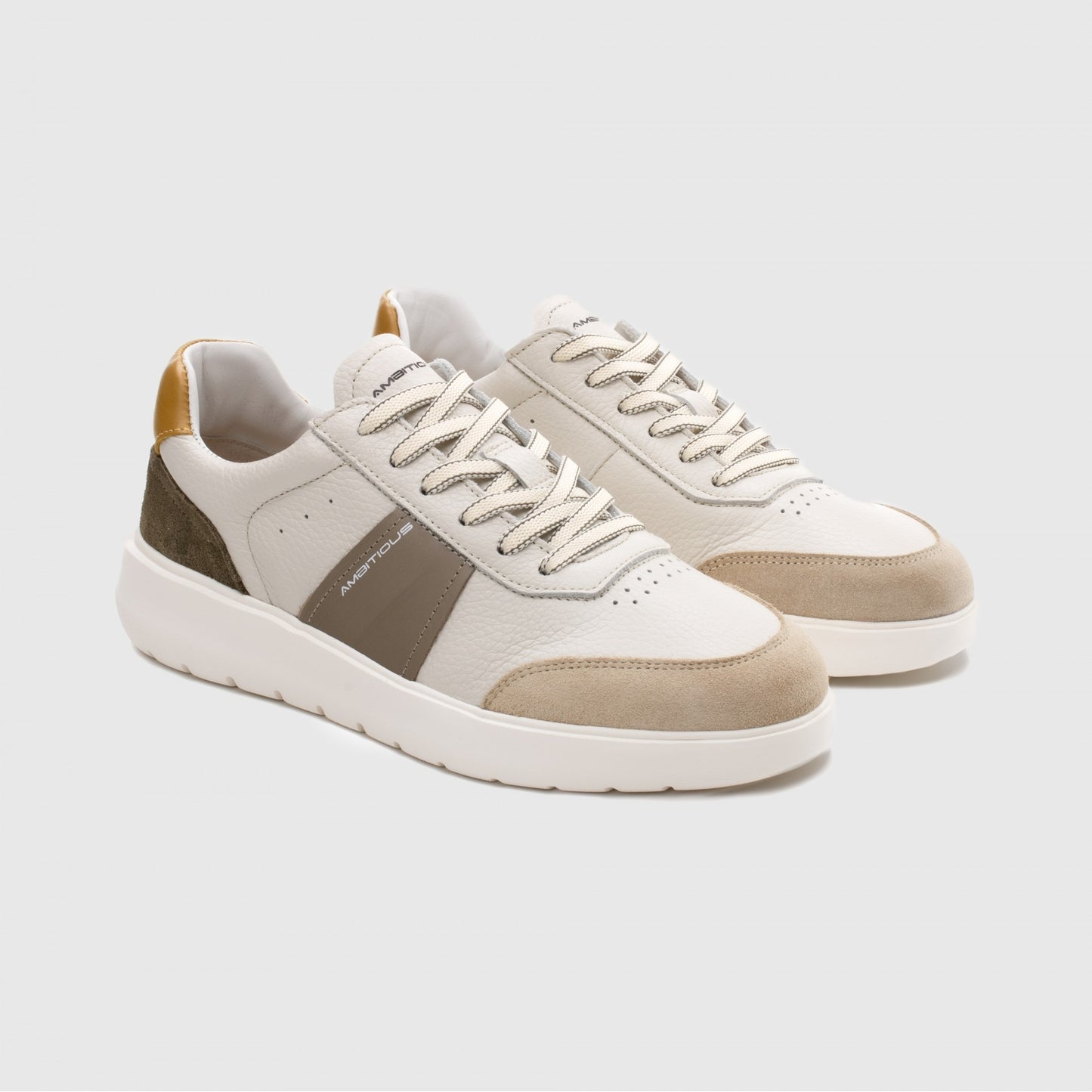 AMBITIOUS Scarpe Uomo 12863 7333AM Off White Taupe