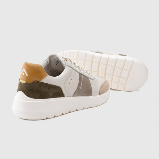 Sneaker AMBITIOUS Hover Uomo Off White Taupe - Suola EVA