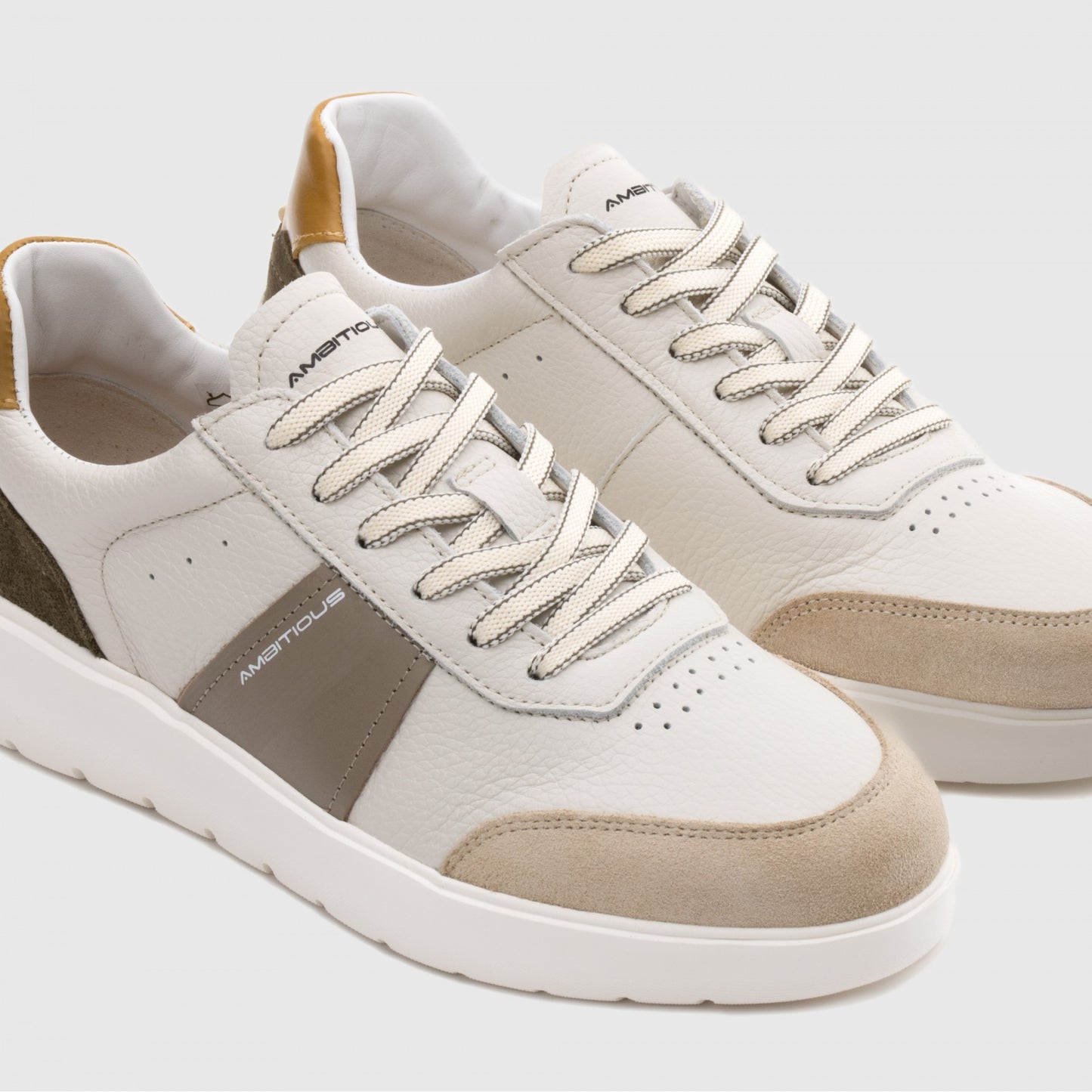 AMBITIOUS Scarpe Uomo 12863 7333AM Off White Taupe