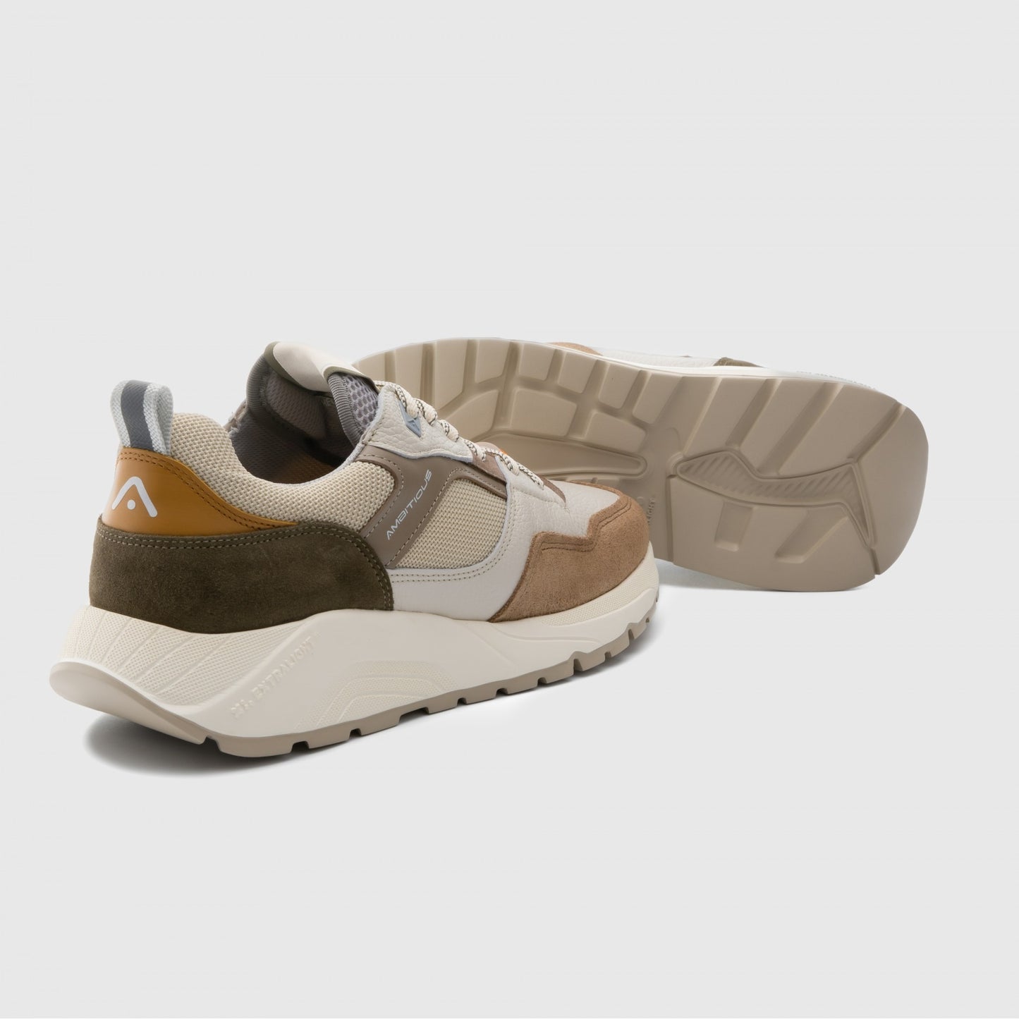 Sneaker AMBITIOUS Strider Uomo Taupe - Stile Anni '90