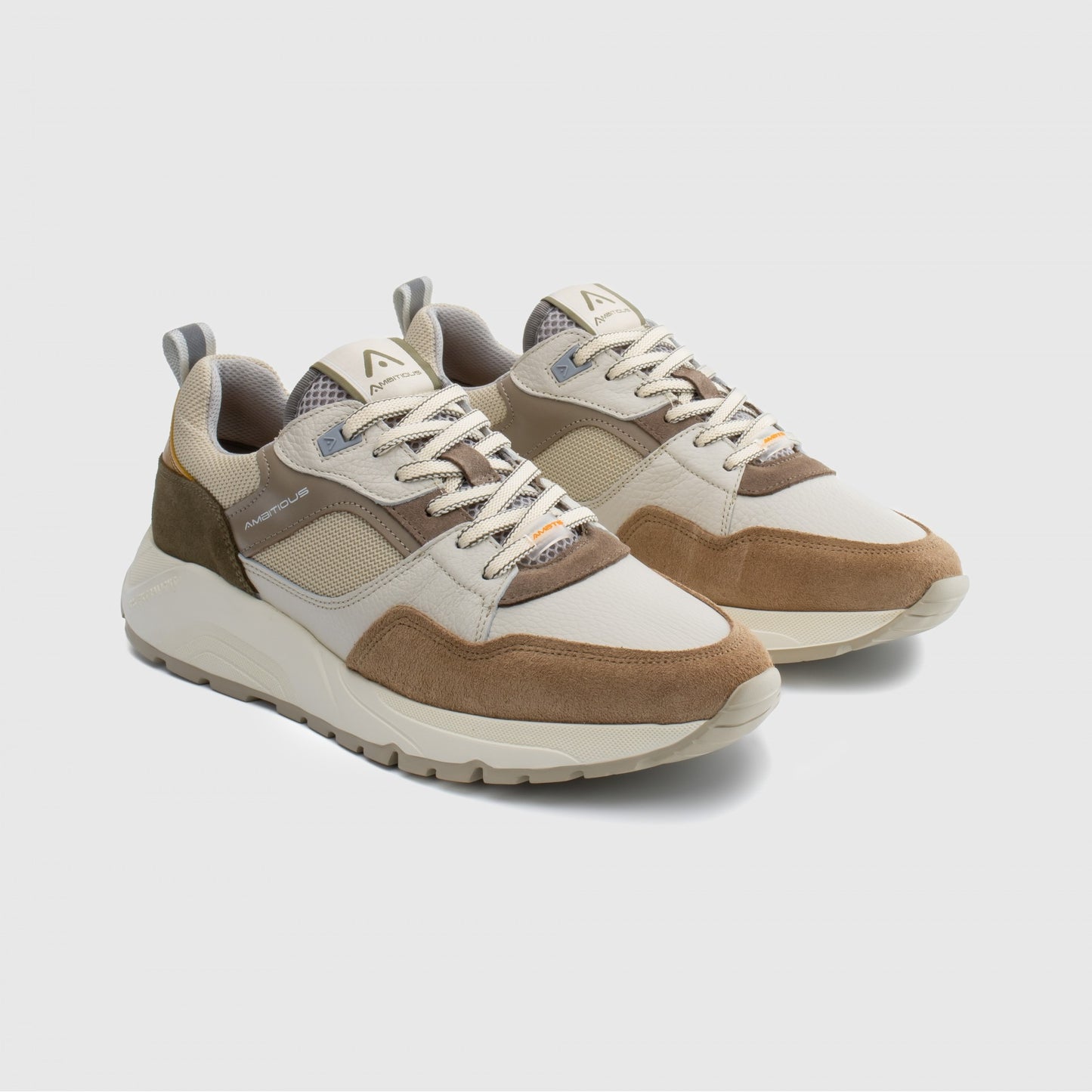 Sneaker AMBITIOUS Strider Uomo Taupe - Stile Anni '90