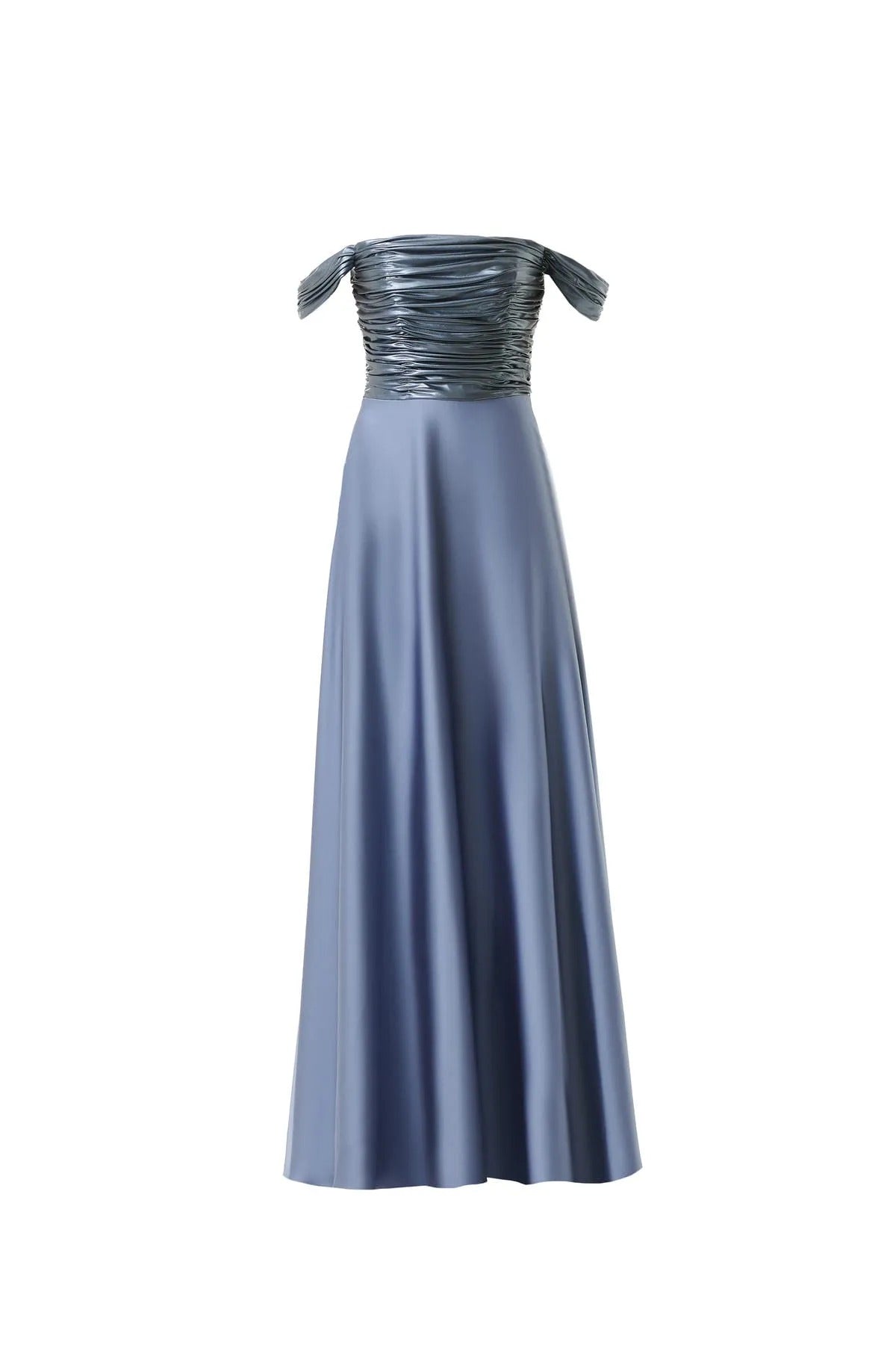 KUEA Long Dress and Stole B1111 Indigo
