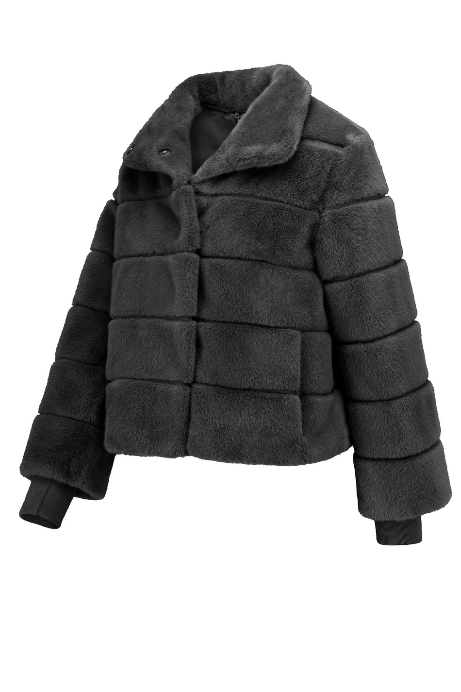 BOMBOOGIE Cappotto Corto Donna Cape fur Jacket JW9817FSB6 Black 90