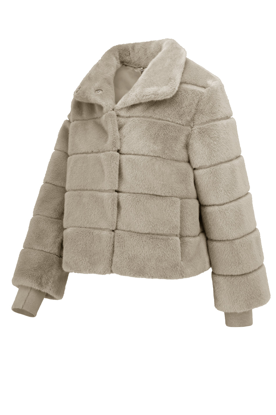 BOMBOOGIE Cappotto Corto Donna Cape fur Jacket JW9817FSB6 Oyster Shell 170