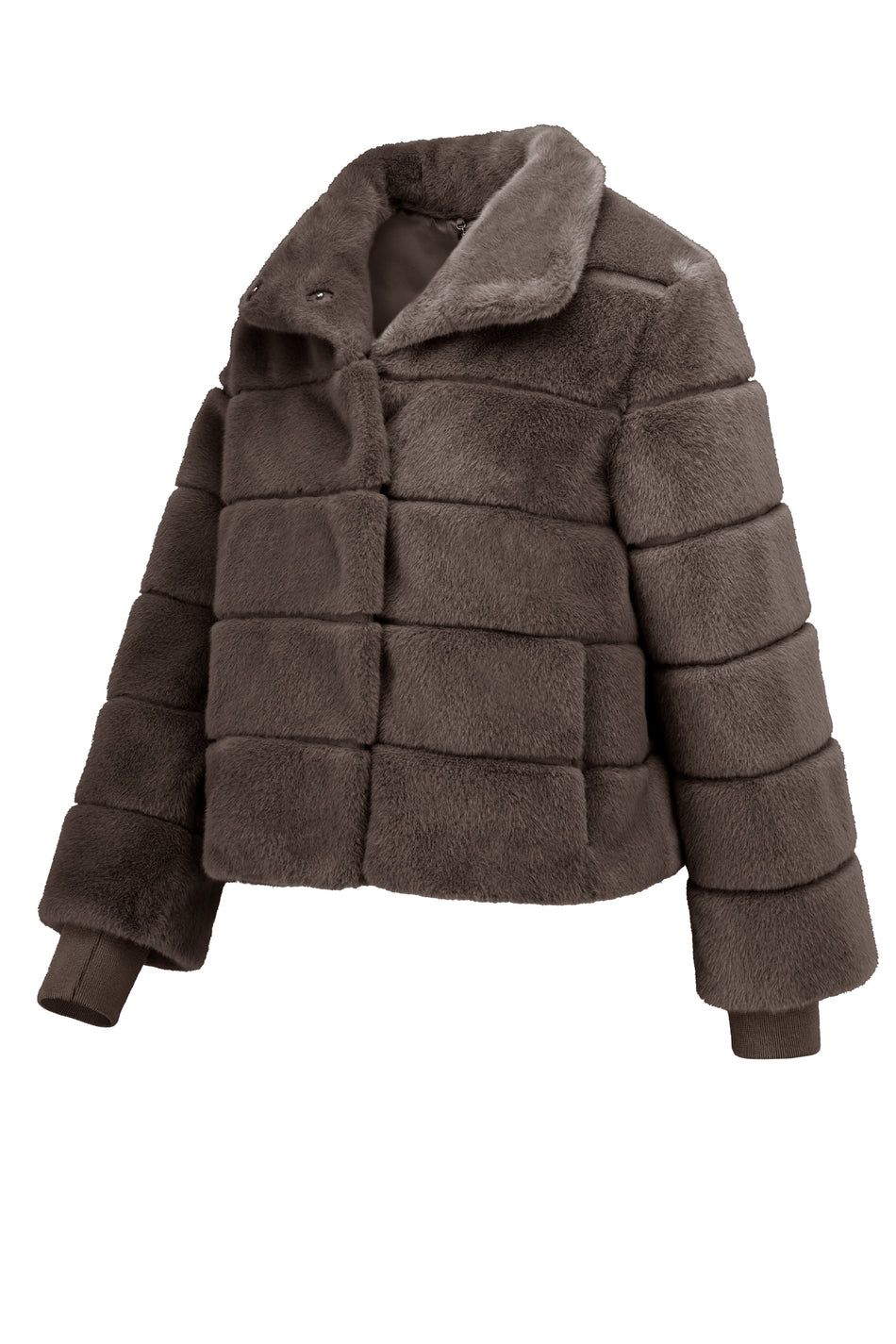 BOMBOOGIE Cappotto Corto Donna Cape fur Jacket JW9817FSB6 Urban Bronze 148