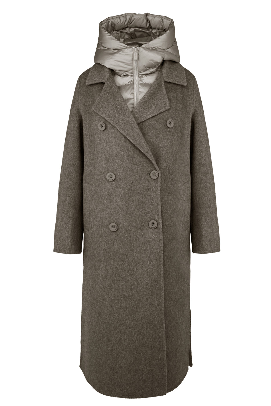 BOMBOOGIE Cappotto in lana e nylon Copenaghen coat CW9147TWLA6 Urban Bronze 148
