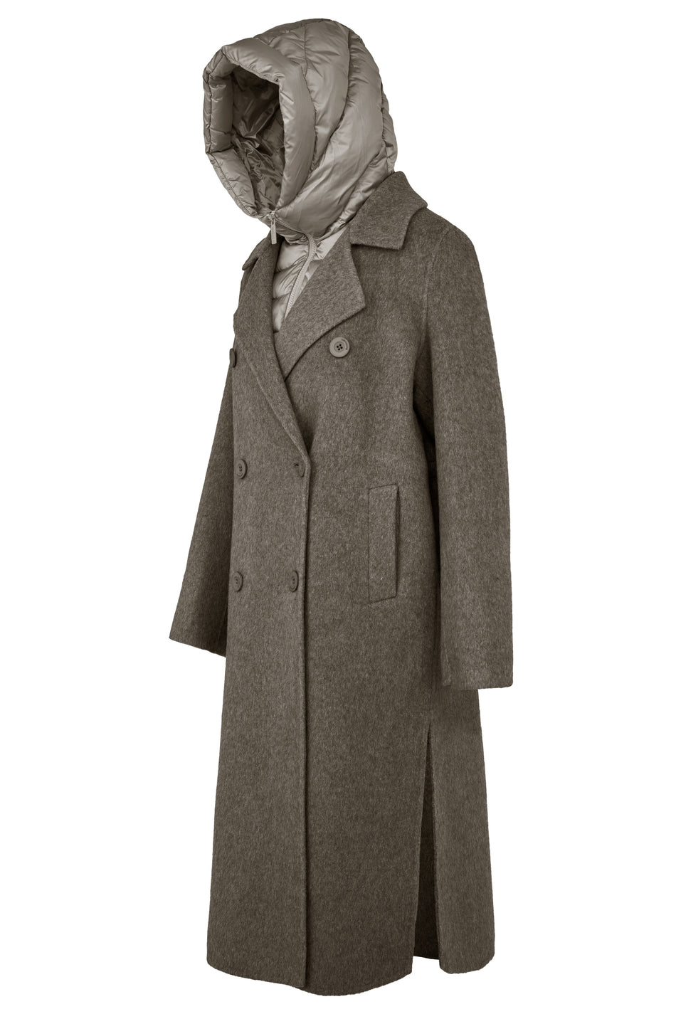 BOMBOOGIE Cappotto in lana e nylon Copenaghen coat CW9147TWLA6 Urban Bronze 148