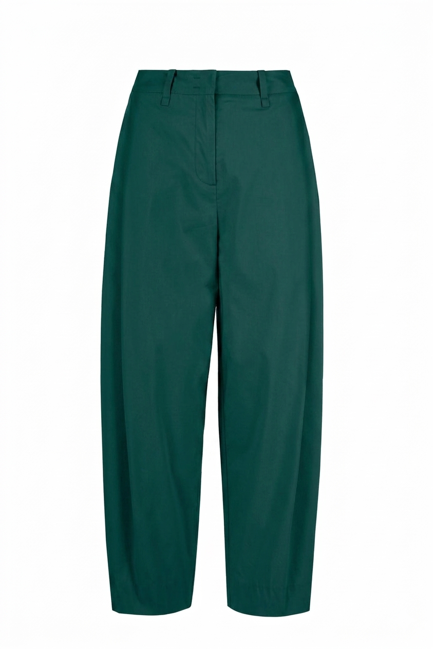 BOMBOOGIE Pantaloni Donna a Vita Alta Baloon Fit PW8369TCSA5 Teal Blue 259