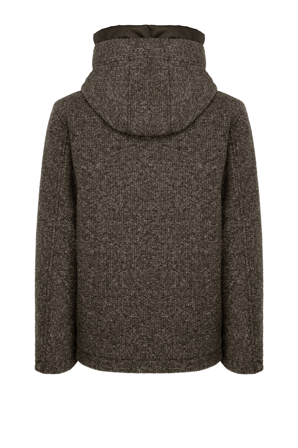 BOMBOOGIE Parka Uomo Wbac con cappuccio in maglia a costine GM9814WBAC Coffee 103