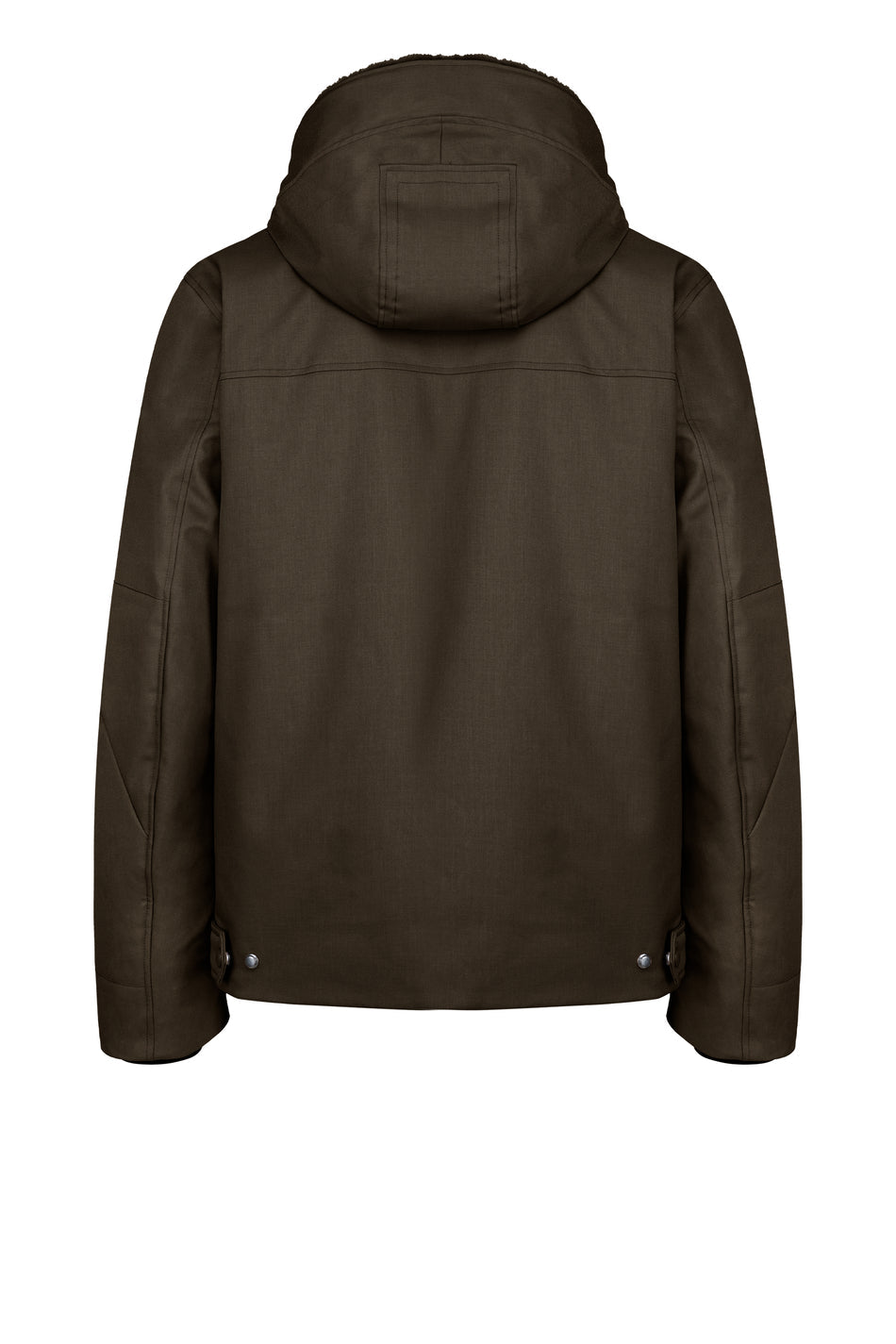 BOMBOOGIE Parka Uomo corto in tessuto di poliestere effetto lana con pelliccia sintetica JM9766TJPE Coffee 103