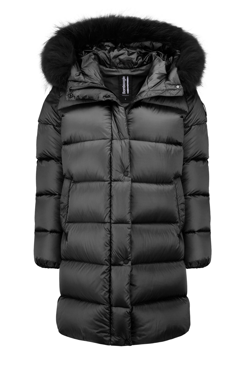 BOMBOOGIE Piumino lungo Donna Hooded Down Jacket CW786TDLC6 Black 90