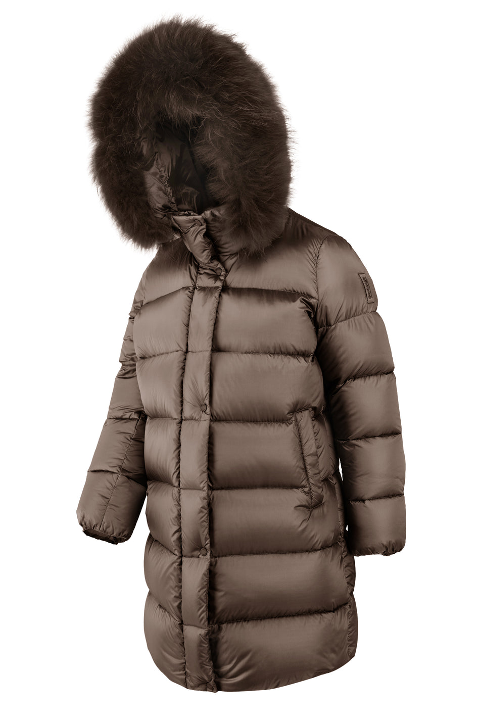 BOMBOOGIE Piumino lungo Donna Hooded Down Jacket CW786TDLC6 Urban Bronze 148