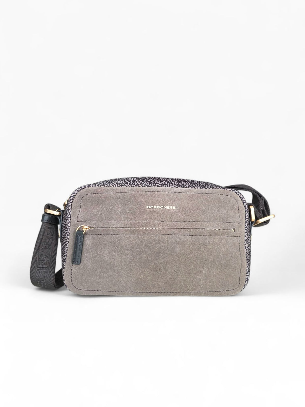BORBONESE Borsa B-Club Camera Case Small 91010343 0288 M34 Catrame Cenere