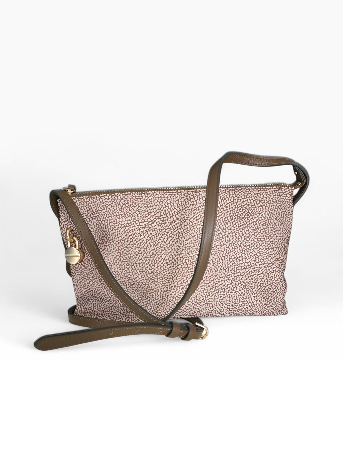 BORBONESE Borsa Cross Over 91010353 0189 994 Beige Marrone