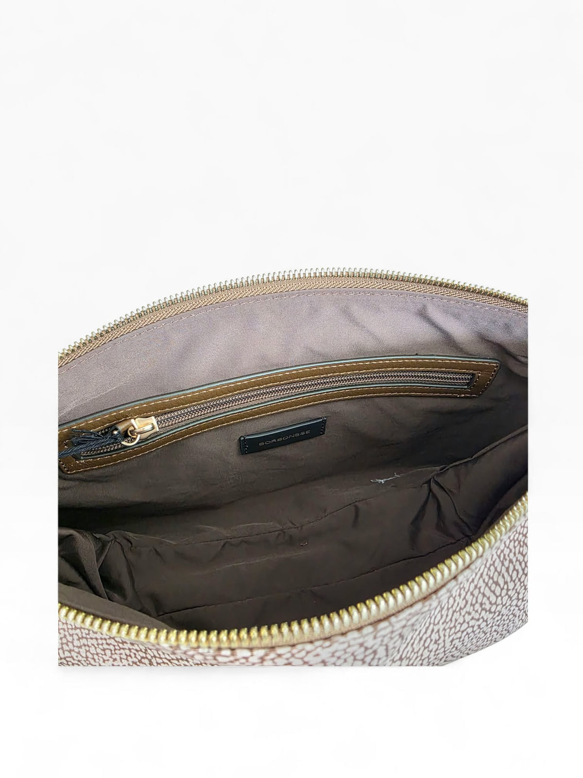 BORBONESE Borsa Cross Over 91010353 0189 994 Beige Marrone