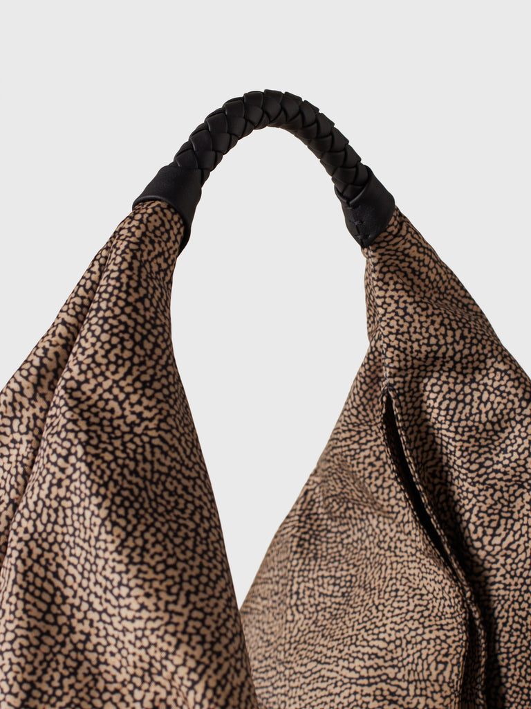 BORBONESE Borsa Hobo Large 91010207 0195 M32 Op Naturale Nero