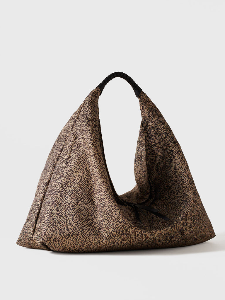 BORBONESE Borsa Hobo Large 91010207 0195 M32 Op Naturale Nero