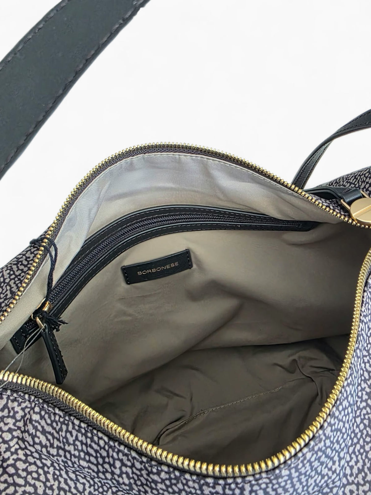 BORBONESE Borsa Hobo Medium con Tracolla 91010365 AH1 M32 Catrame
