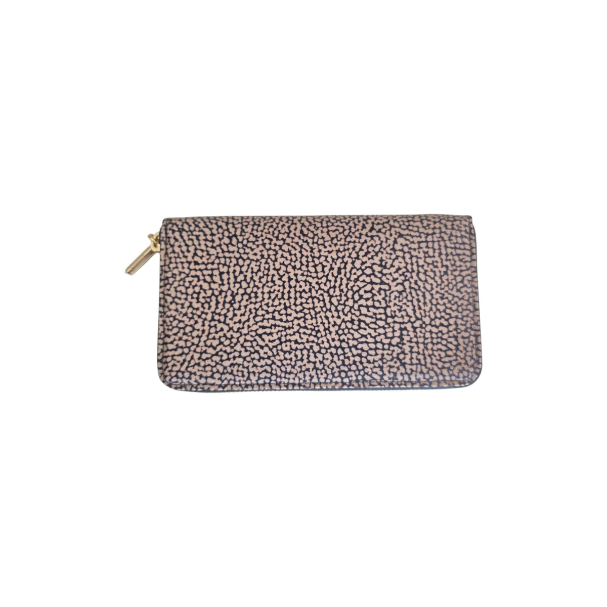BORBONESE Portafogli Medium Zip Around 91020091 X95 306 OP Naturale Nero