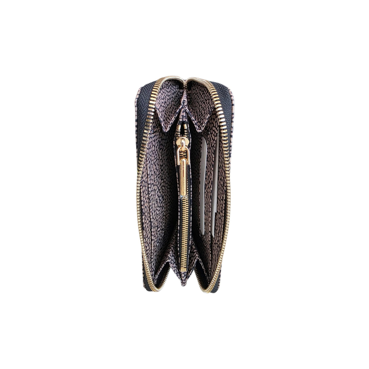 BORBONESE Portafogli Medium Zip Around 91020091 X95 306 OP Naturale Nero