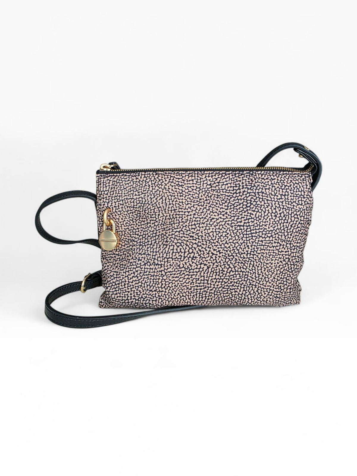BORBONESE Borsa Cross Over 91010352 0189 X11 OP Naturale Nero