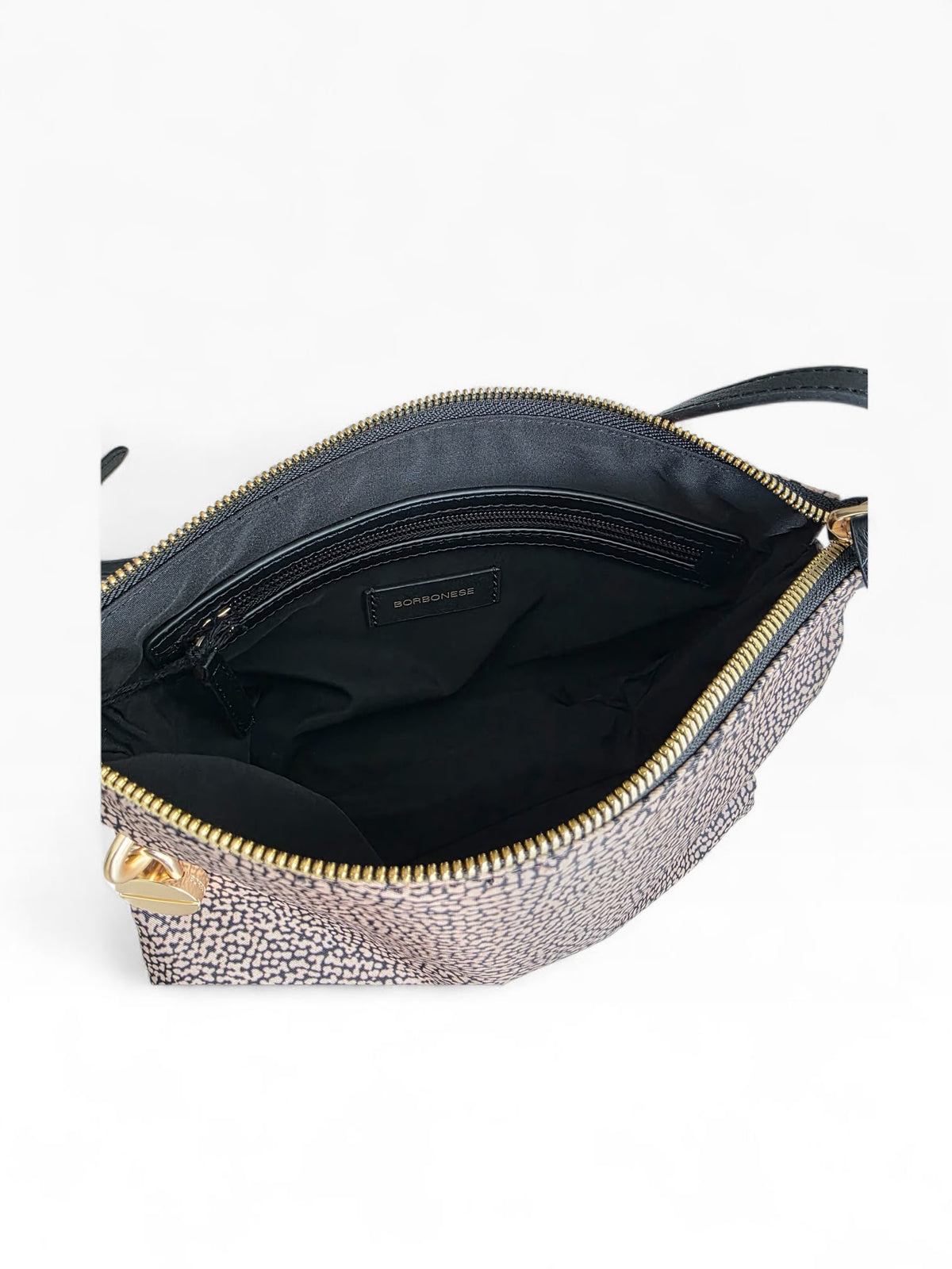 BORBONESE Borsa Cross Over 91010352 0189 X11 OP Naturale Nero