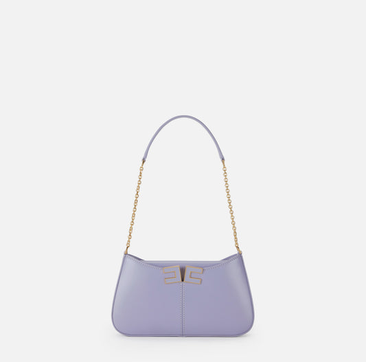 ELISABETTA FRANCHI Borsa a spalla con dettaglio logo  BS93A61E2 Lilla
