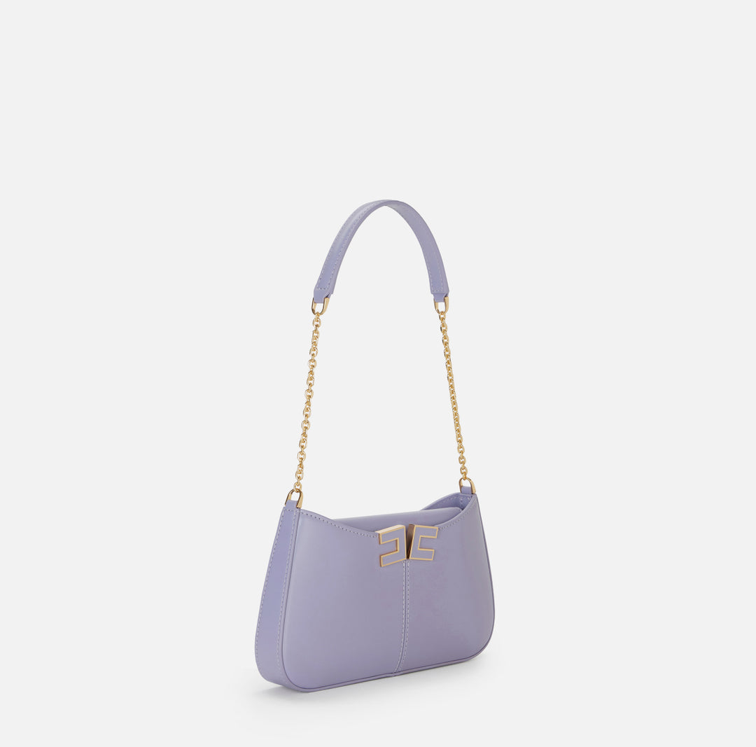 ELISABETTA FRANCHI Borsa a spalla con dettaglio logo  BS93A61E2 Lilla