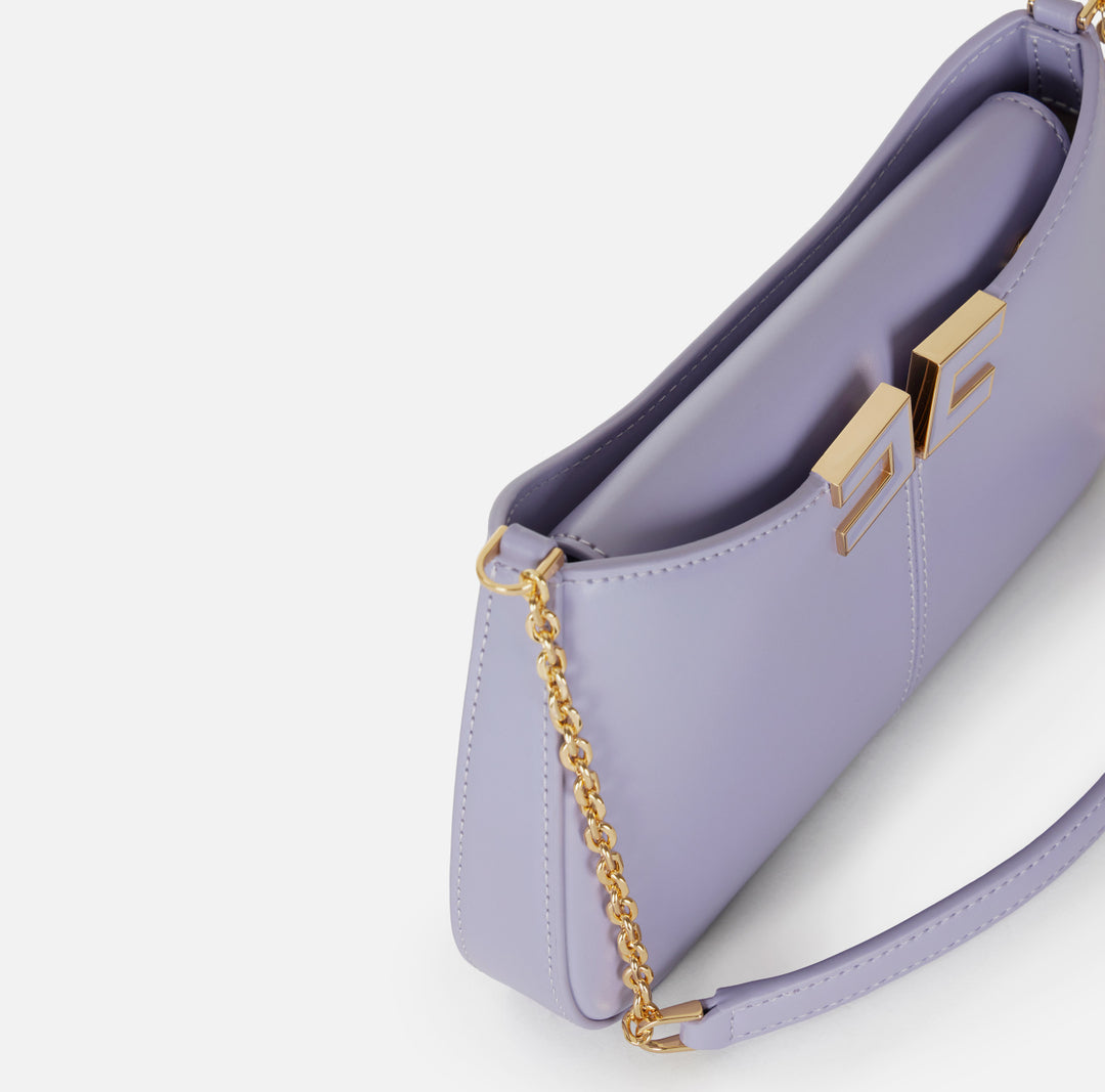 ELISABETTA FRANCHI Borsa a spalla con dettaglio logo  BS93A61E2 Lilla