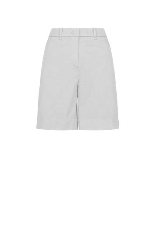 BOMBOOGIE Bermuda Donna wide leg in cotone stretch BWSUNTGSS6 Off White 01