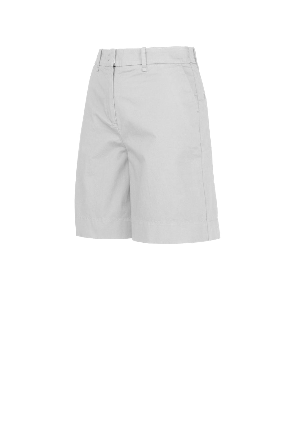 BOMBOOGIE Bermuda Donna wide leg in cotone stretch BWSUNTGSS6 Off White 01