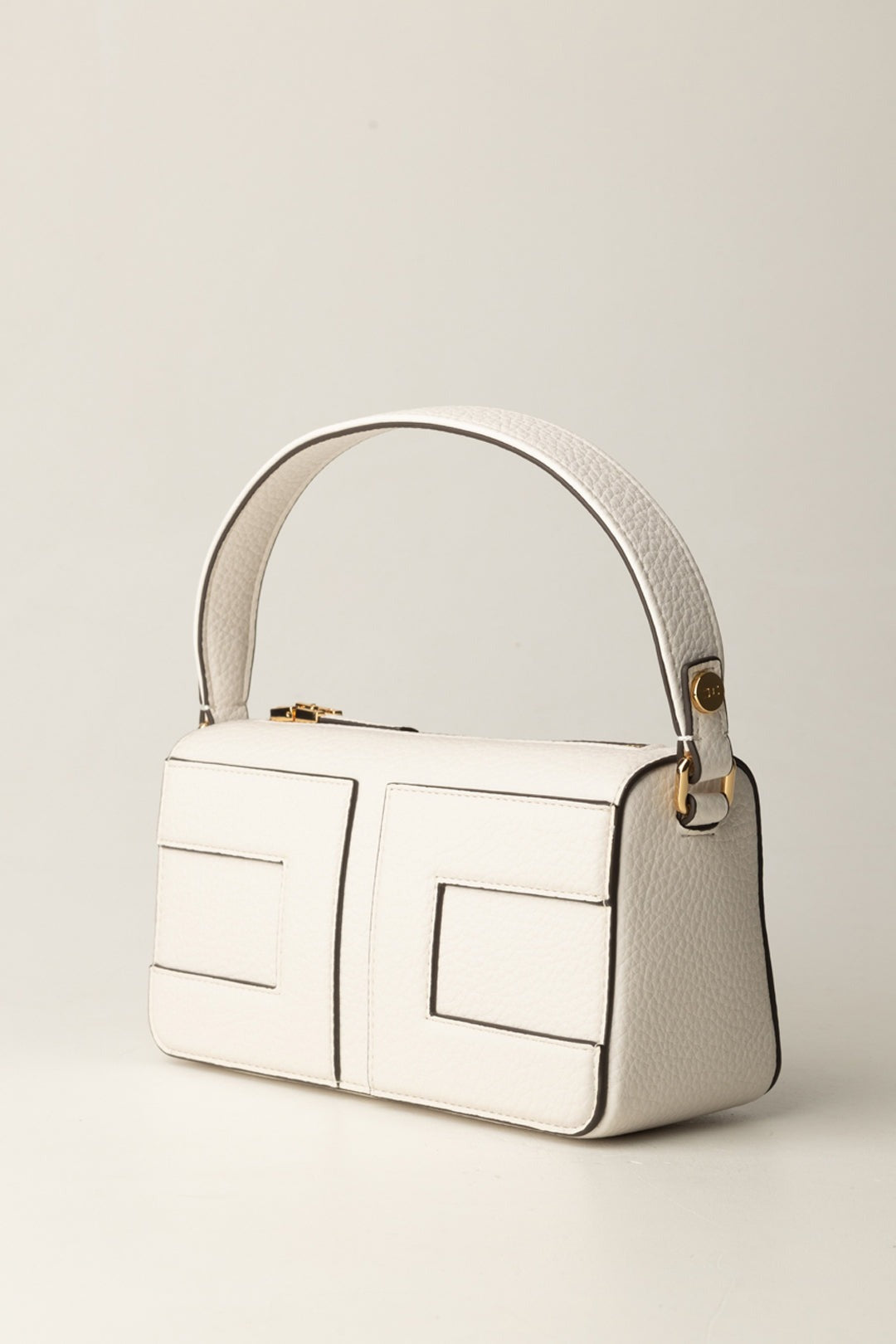 ELISABETTA FRANCHI Borsa a spalla con logo BS55A56E2 Milk