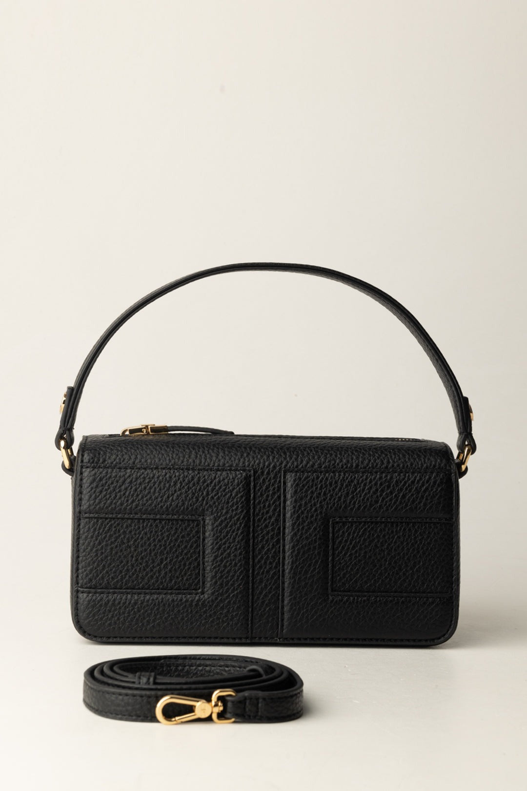 ELISABETTA FRANCHI Borsa a spalla con Logo BS55A56E2 Nero