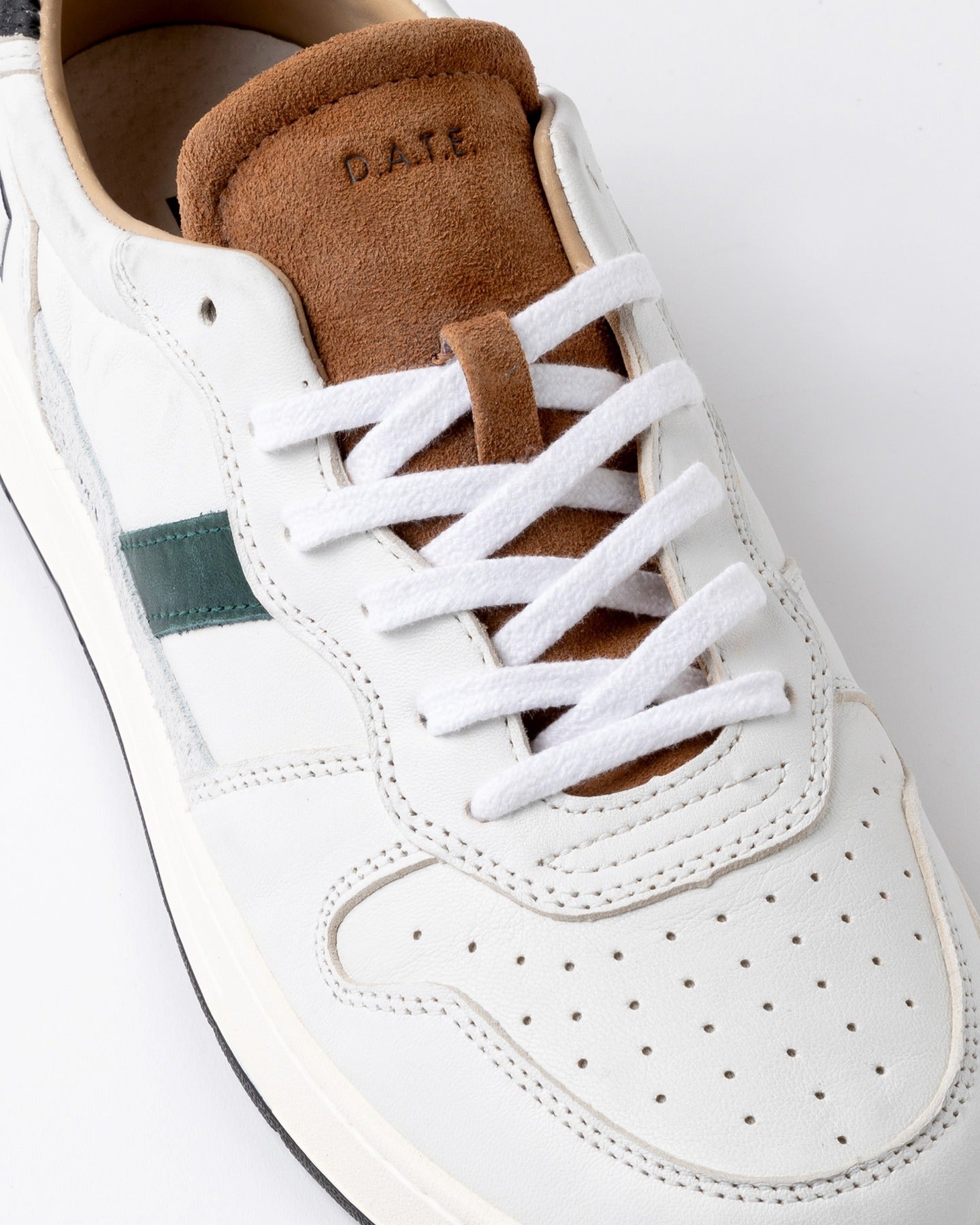 D.A.T.E. Sneakers Uomo COURT 2.0 VINTAGE White Cuoio