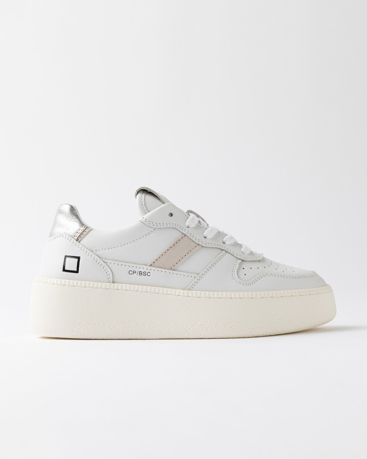 D.A.T.E. Sneakers Donna COURT PLATFORM BASIC White Silver