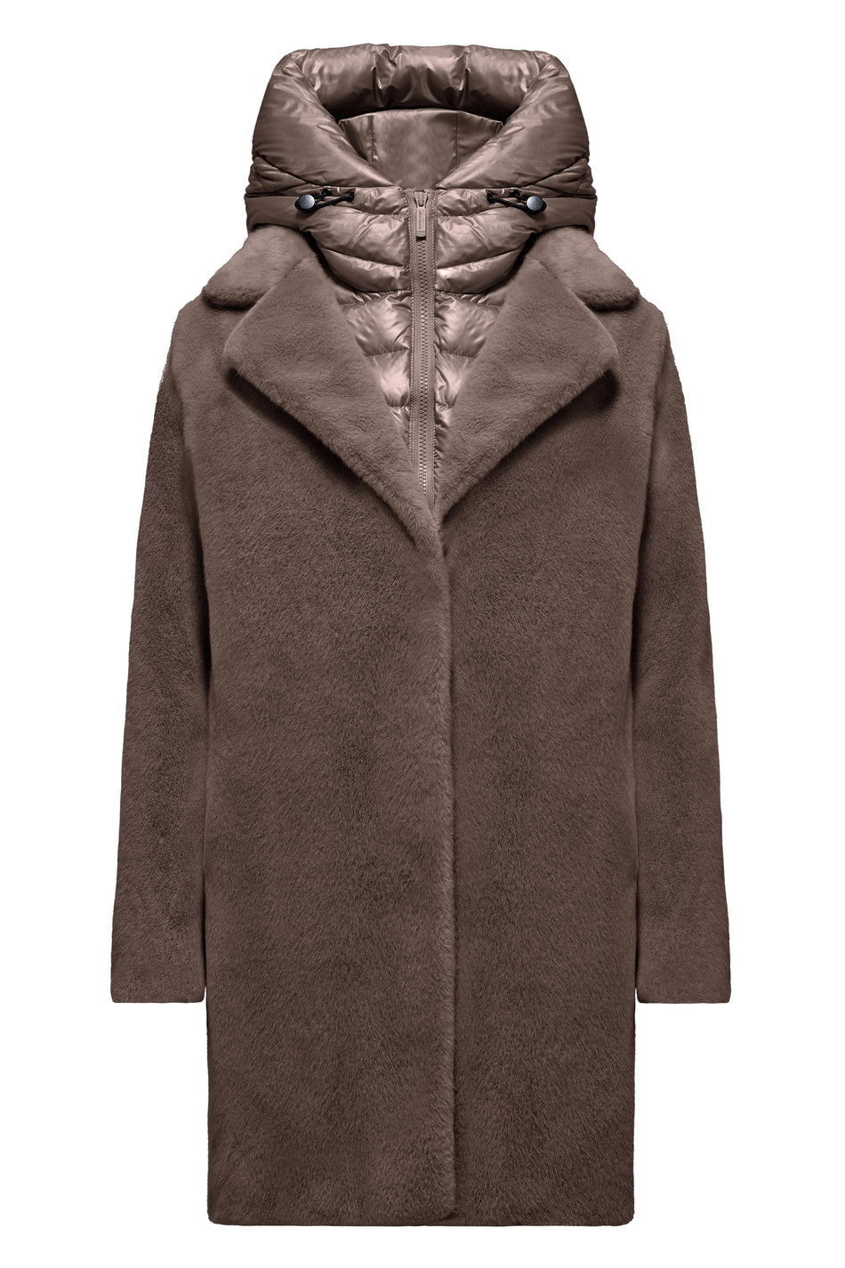 BOMBOOGIE Cappotto lungo Donna Odessa Overcoat in ecopelliccia CW6570TFSB6 Urban Bronze 148