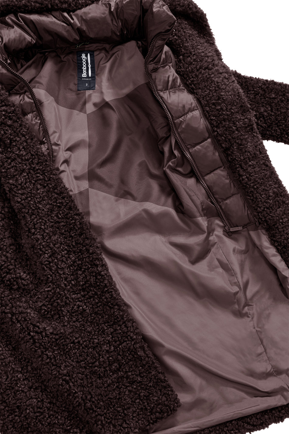 BOMBOOGIE Cappotto lungo Donna CW7658TSFC6 Berry Chocolate 481
