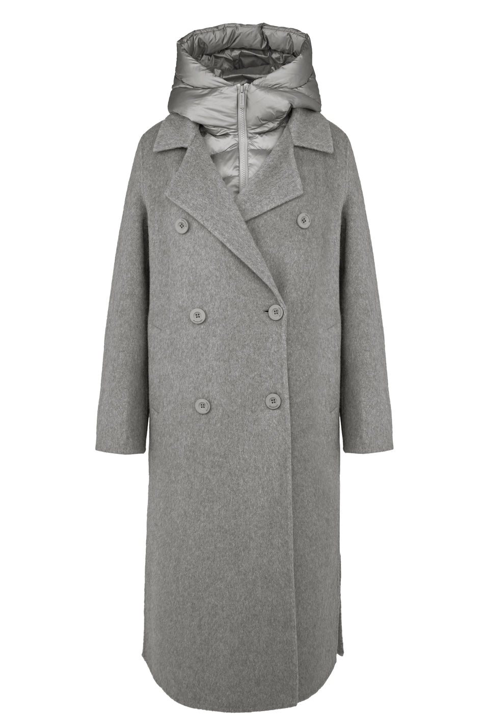 BOMBOOGIE Cappotto in lana e nylon Copenaghen coat CW9147TWLA6 Ash Grey 529