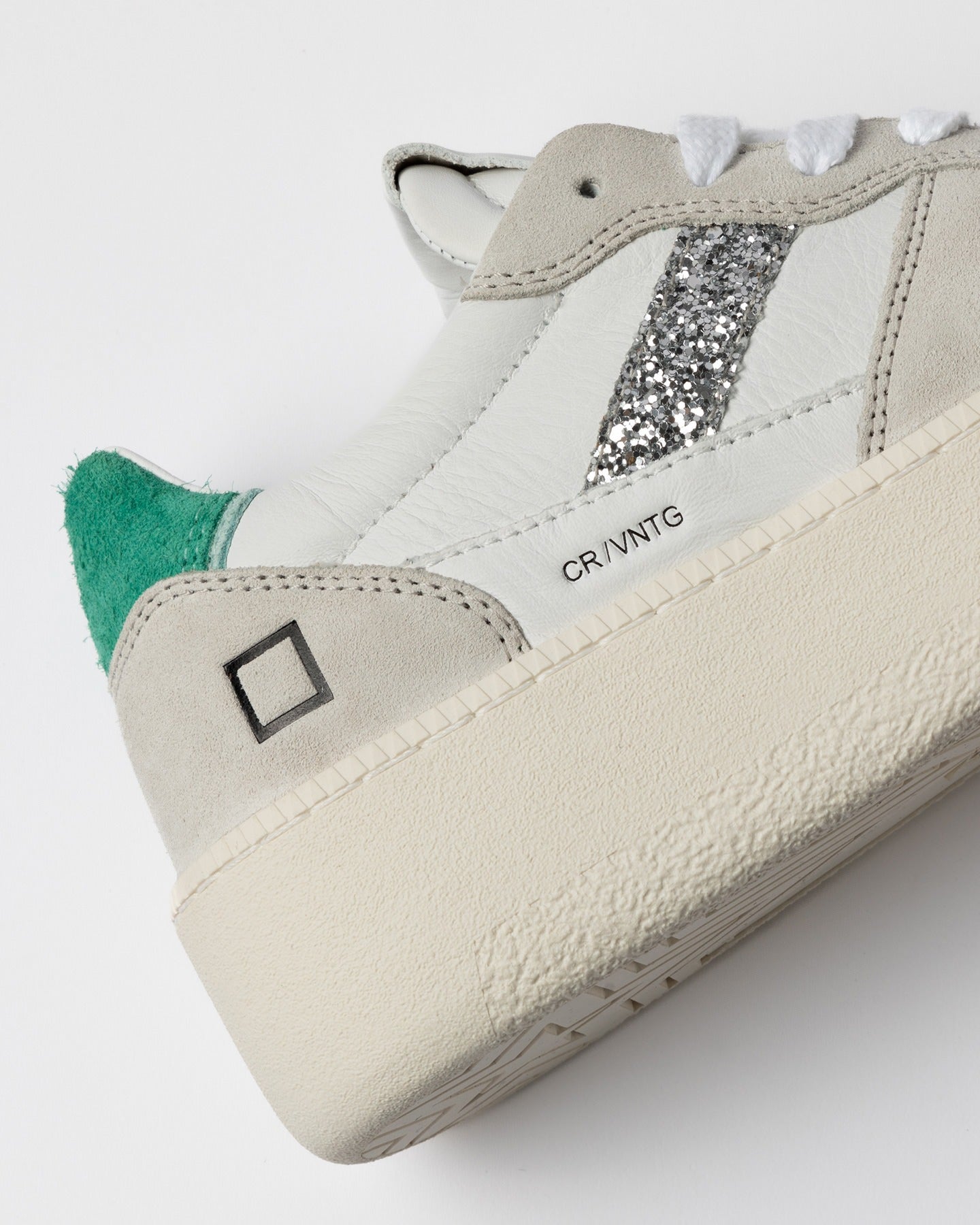 D.A.T.E. Sneakers Donna COURT PLATFORM VINTAGE CALF White Green