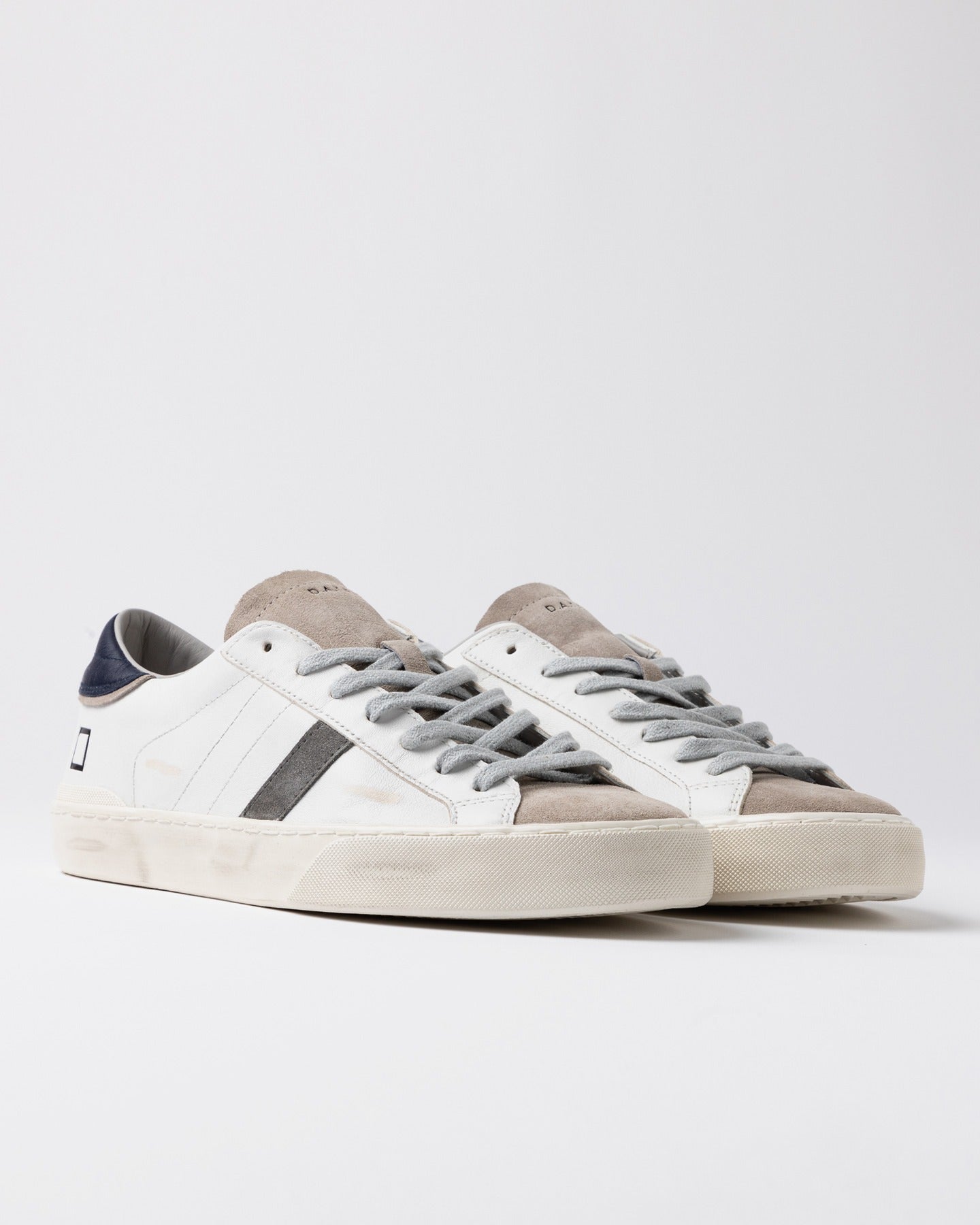 D.A.T.E. Sneakers Uomo HILL LOW SCRATCH White Blue