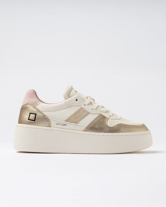 D.A.T.E. Sneakers Donna COURT PLATFORM LAMINATED Platinum