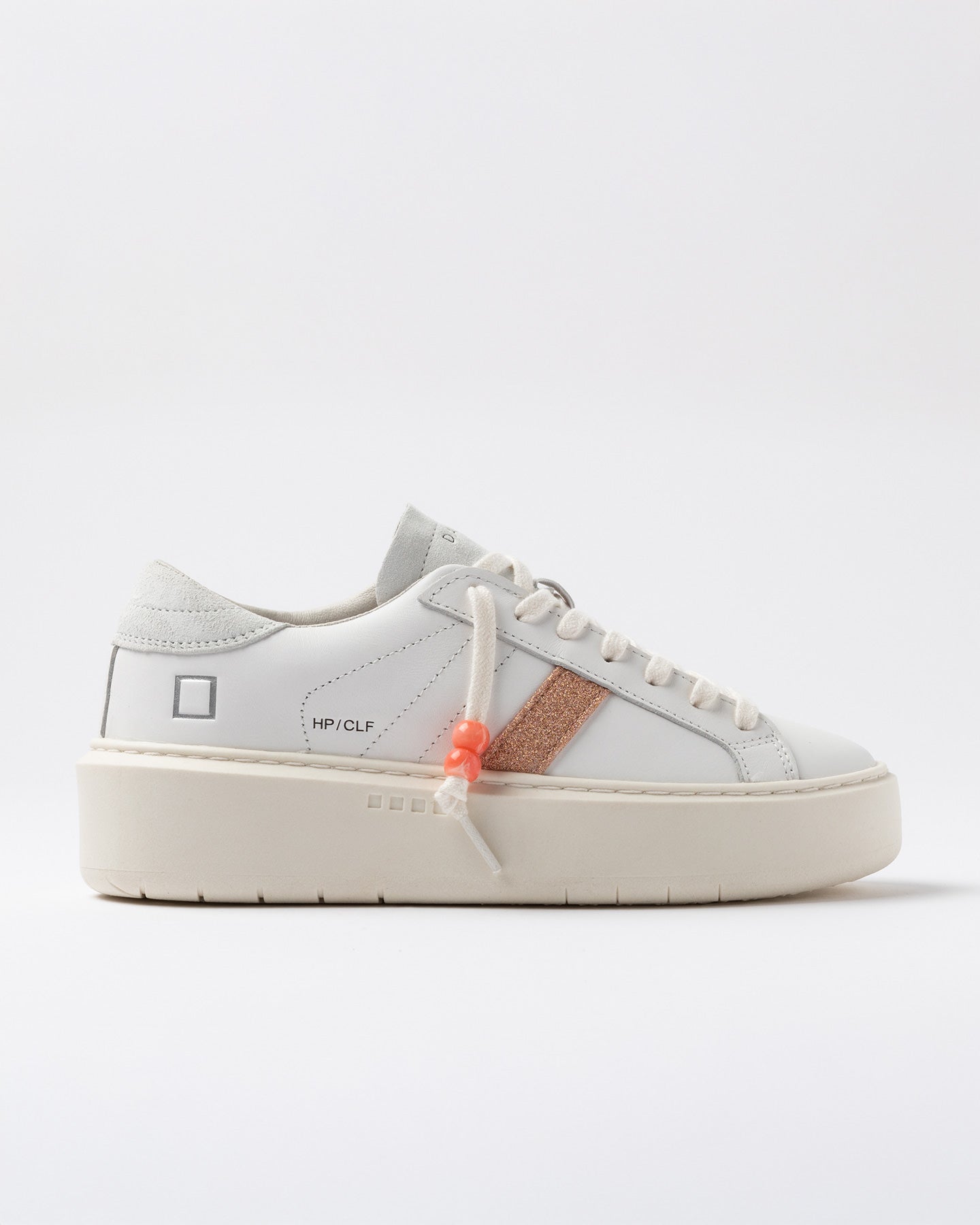 D.A.T.E. Sneakers Donna HILL LOW PLATFORM CALF White Cooper