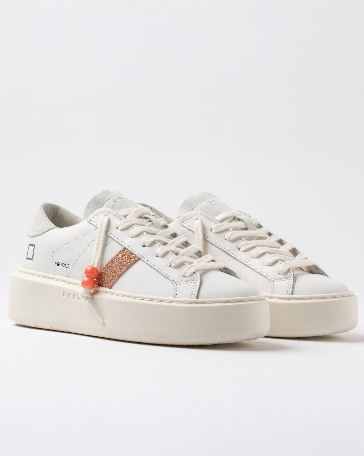 D.A.T.E. Sneakers Donna HILL LOW PLATFORM CALF White Cooper