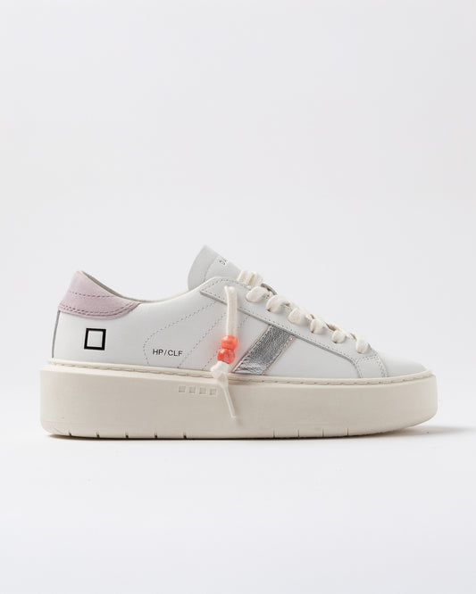 D.A.T.E. Sneakers Donna HILL LOW PLATFORM CALF White Pink