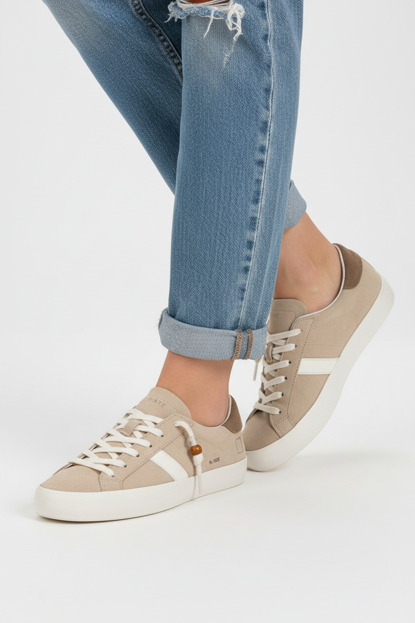 D.A.T.E. Sneakers Donna HILL LOW SUEDE Beige