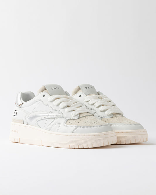 D.A.T.E. Sneakers Donna TORNEO PURE CALF White Silver