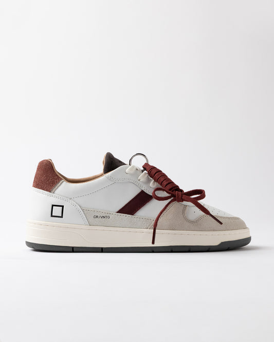D.A.T.E. Sneakers Uomo COURT 2.0 VINTAGE White Bordeaux
