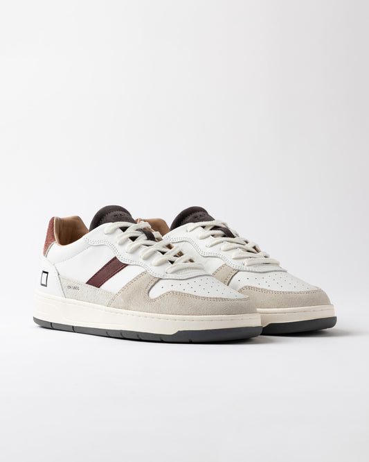 D.A.T.E. Sneakers Uomo COURT 2.0 VINTAGE White Bordeaux