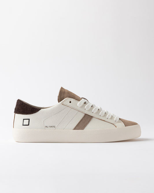 D.A.T.E. Sneakers Uomo HILL LOW VINTAGE White Brown